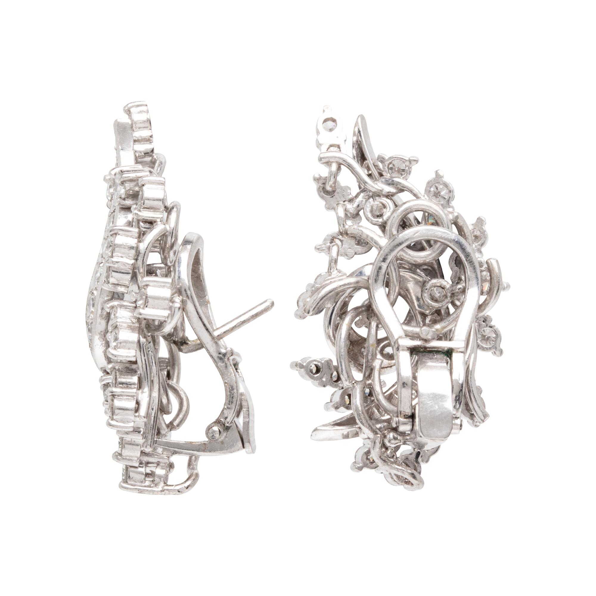 DIAMOND AND WHITE GOLD EARRINGS