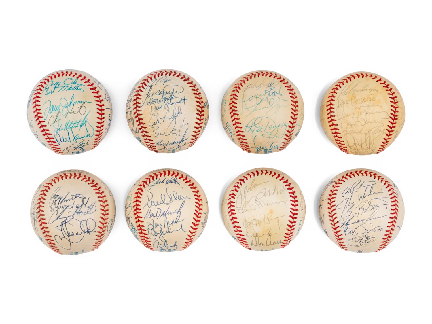 A Large Group of Assorted 1970s-2000s Baltimore Orioles Team Signed Autograph Baseballs,