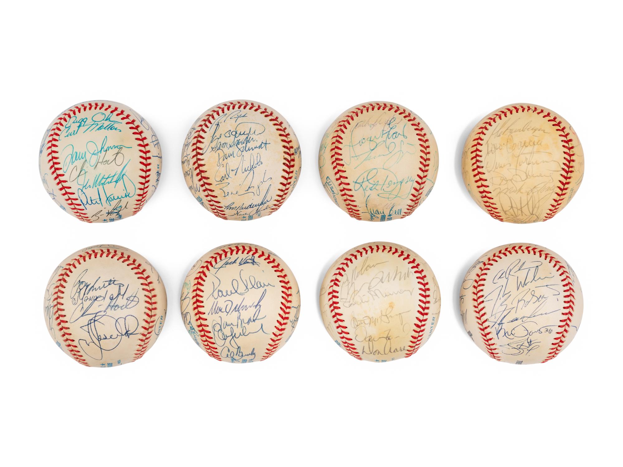 A Large Group of Assorted 1970s-2000s Baltimore Orioles Team Signed Autograph Baseballs,