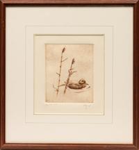 Three Prints: Inviting Pond , edition 33/100; Teal Afloat , edition 11/100; Mallard Afloat , edition 90/100