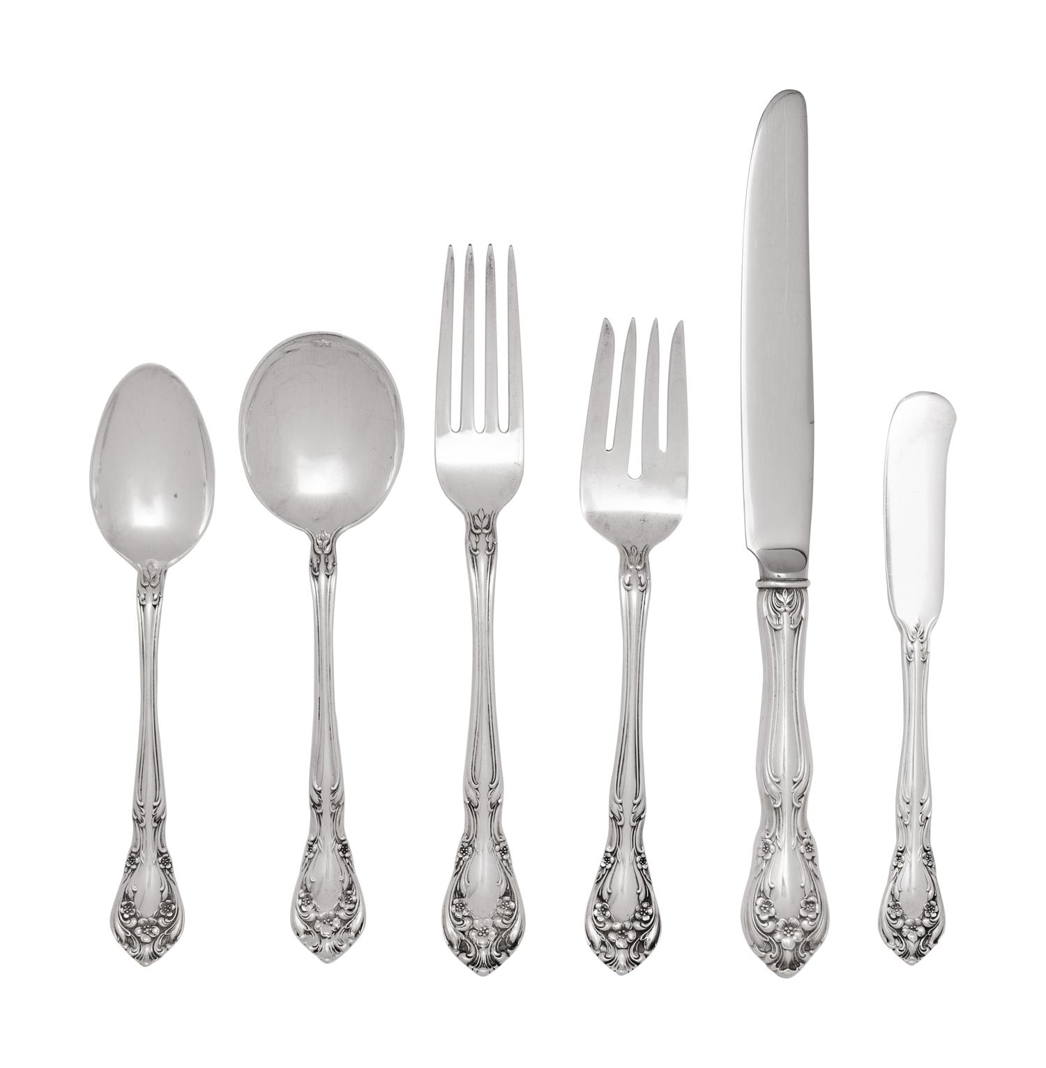 An American Silver Flatware Service
