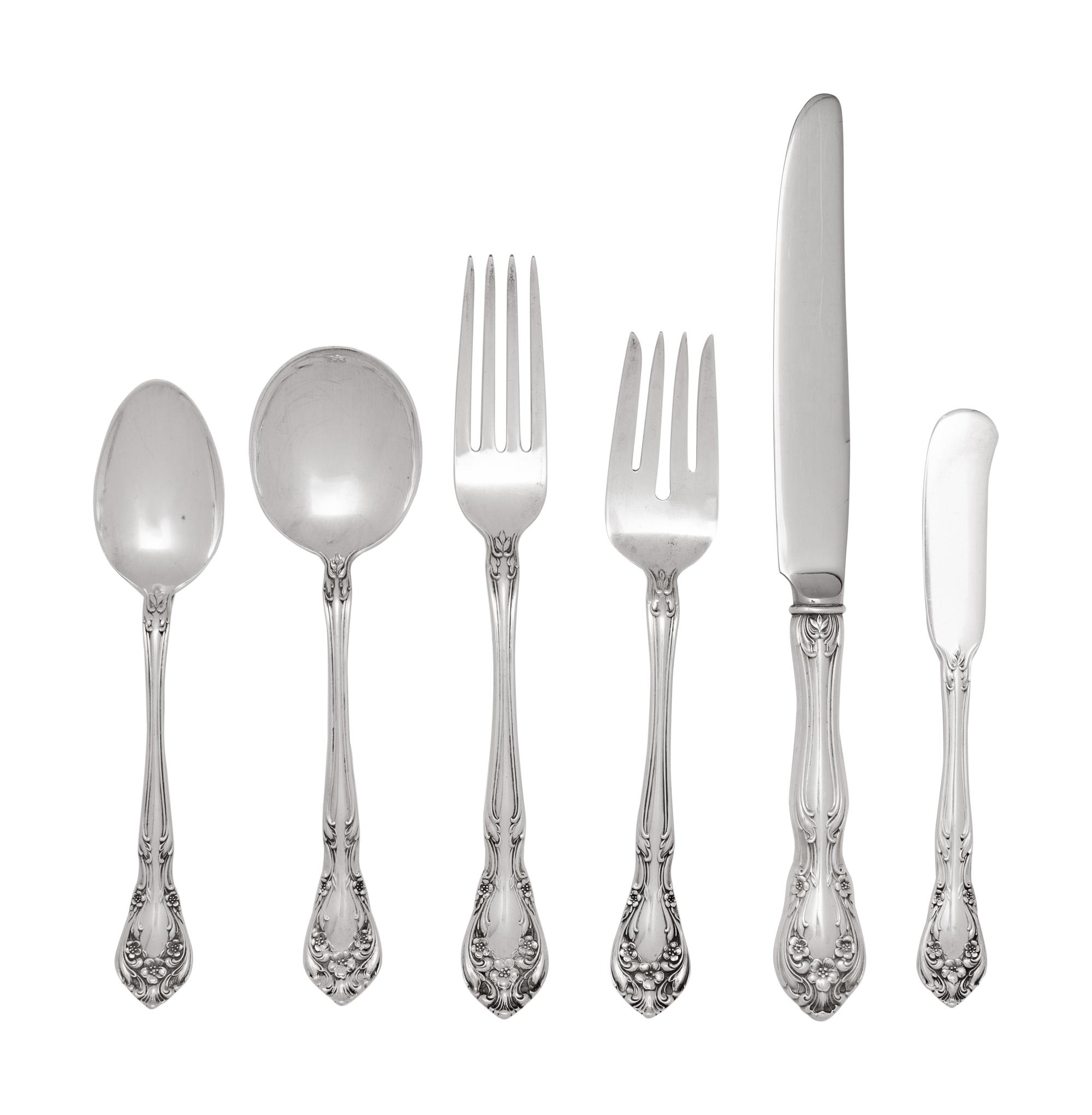 An American Silver Flatware Service