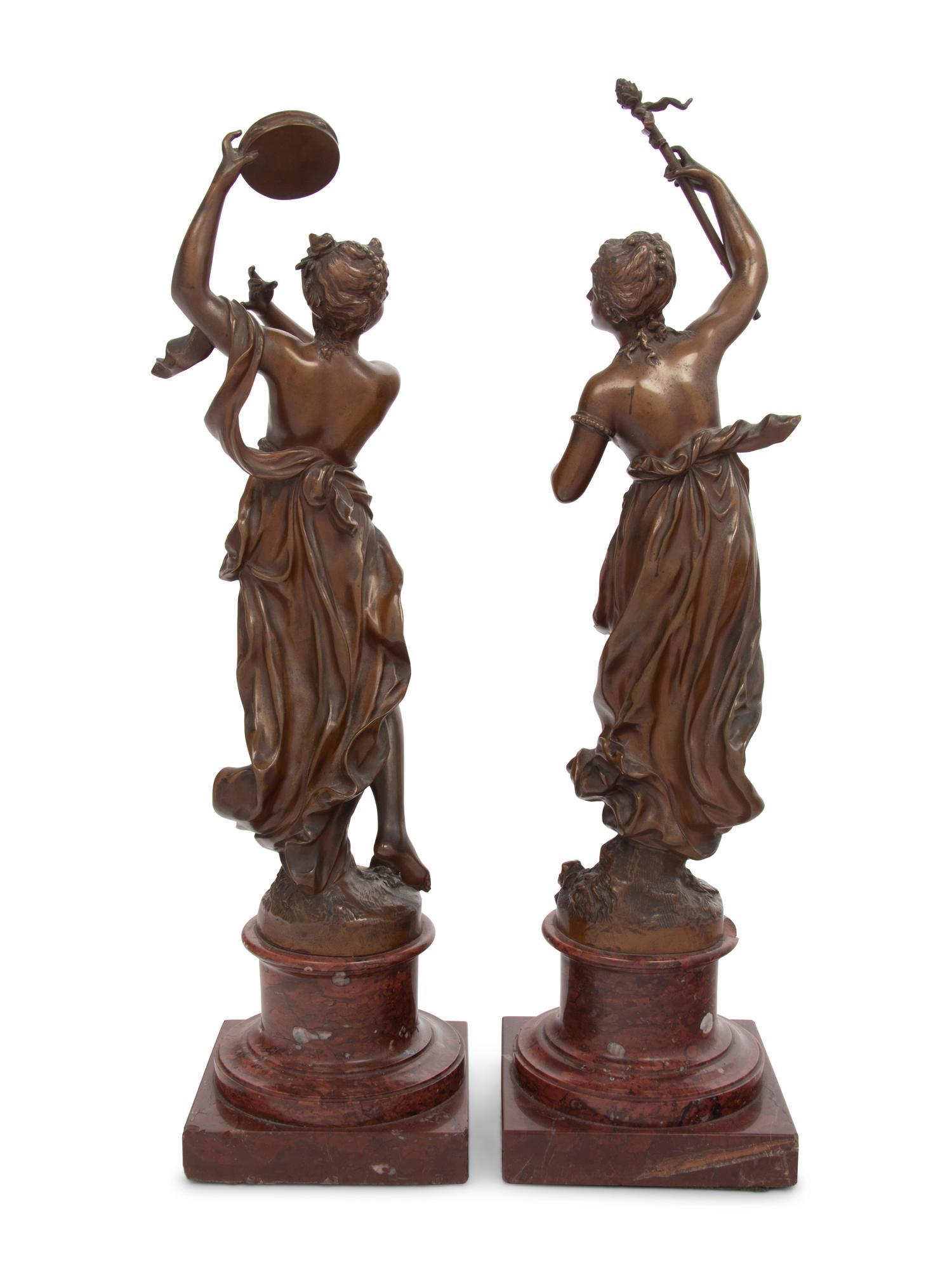 A Pair of Continental Bronze Figures of Dancers