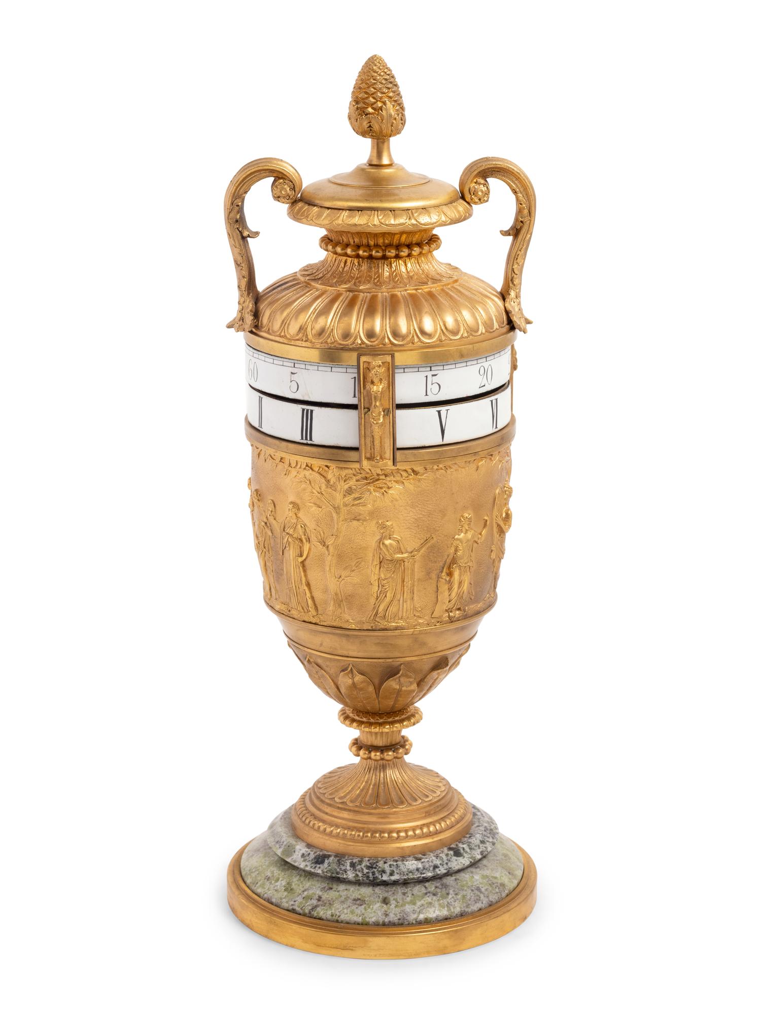 A Louis XVI Style Gilt Bronze Annular Clock