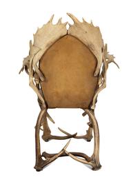 A Victorian Stag Horn Armchair