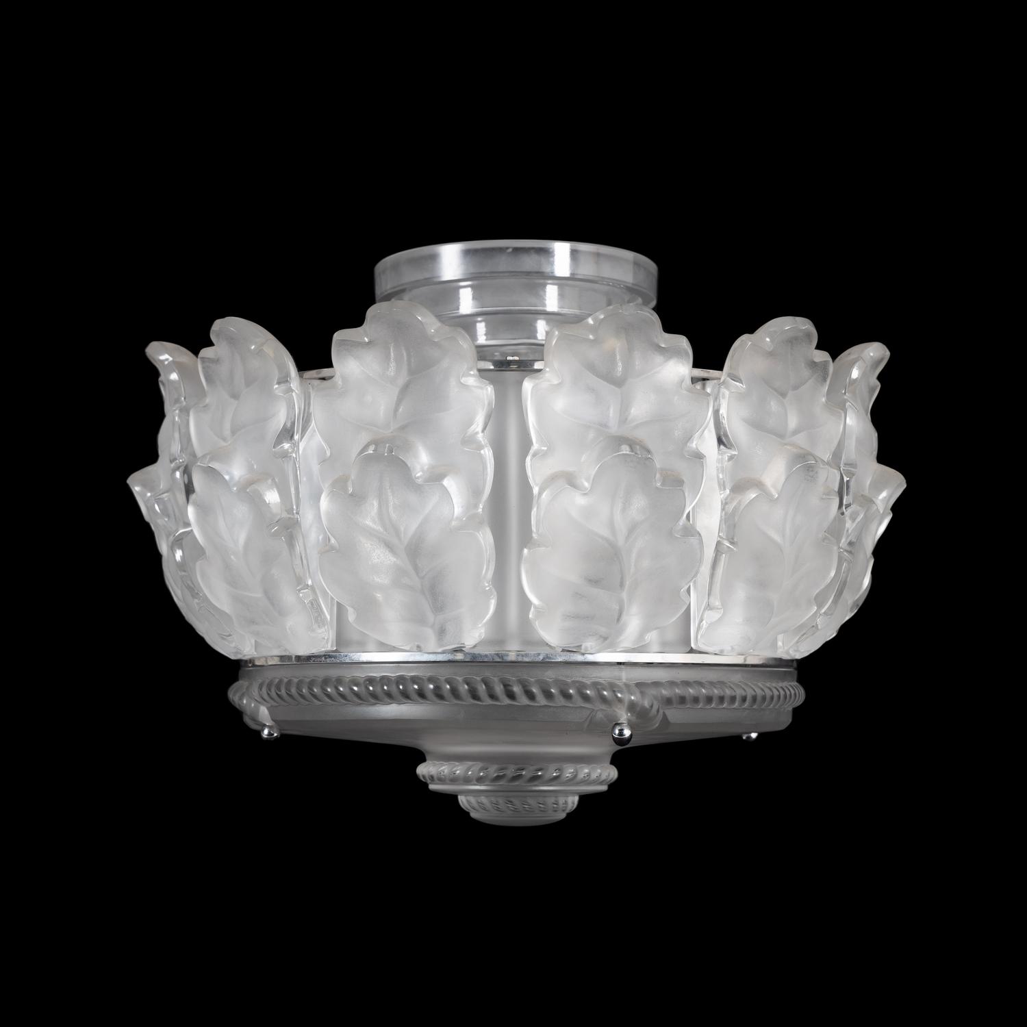 A Lalique Chene Ceiling Fixture