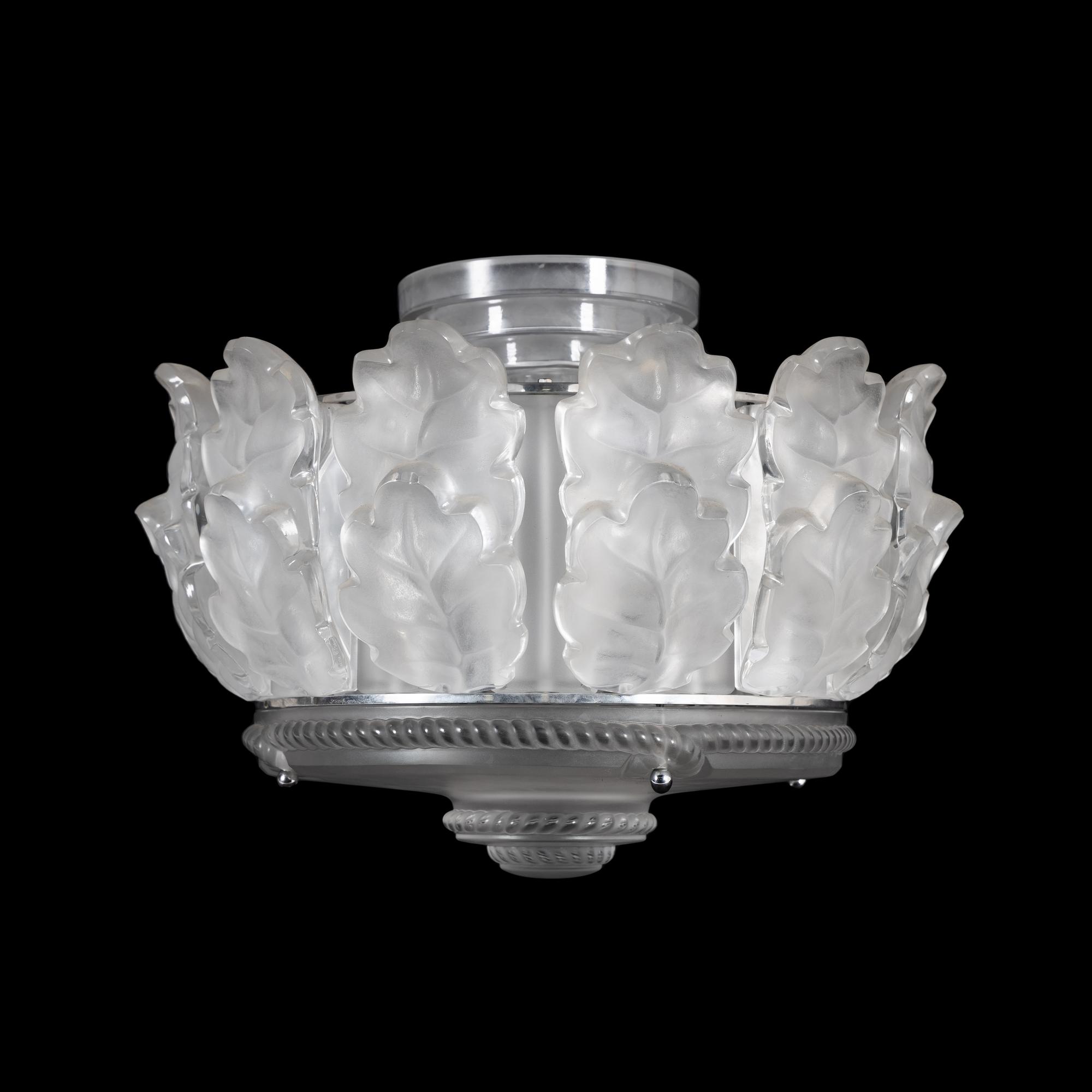 A Lalique Chene Ceiling Fixture