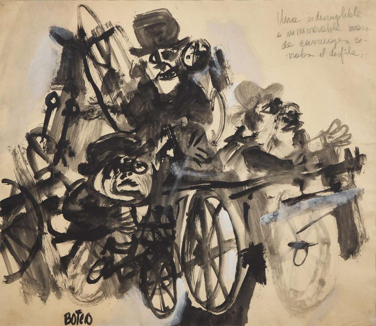 Fernando Botero (Colombian, 1932-2023) - El Desfile (Double-Sided Work)