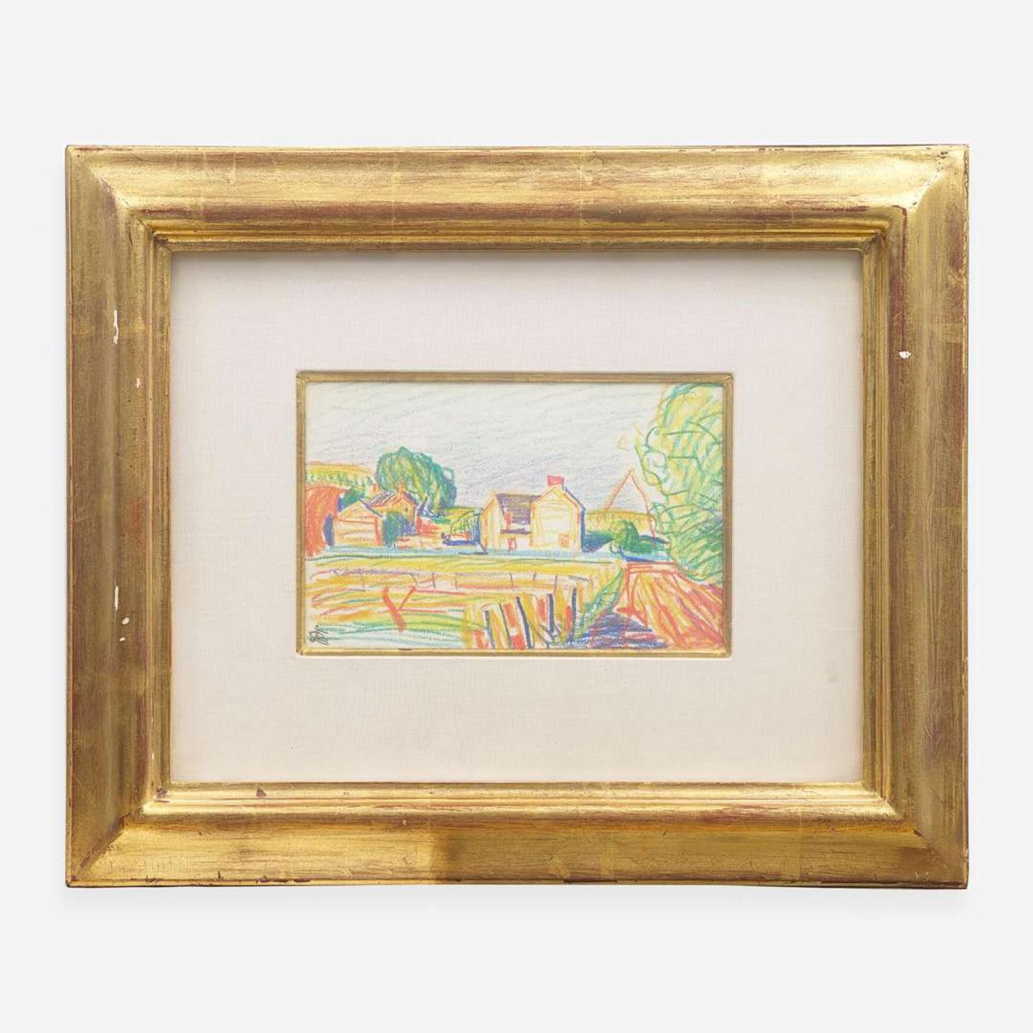 Oscar Florianus Bluemner (American, 1867-1938) Farm Scene