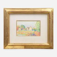 Oscar Florianus Bluemner (American, 1867-1938) Farm Scene