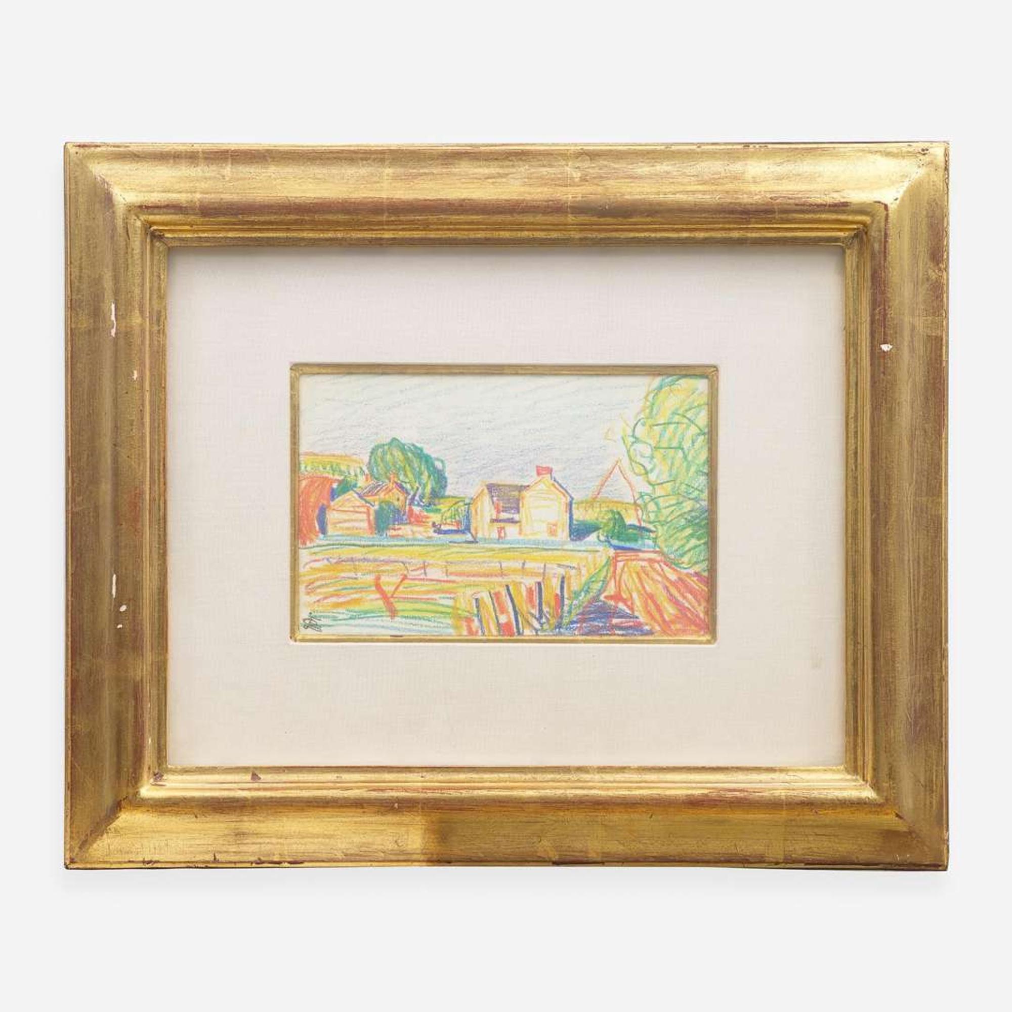 Oscar Florianus Bluemner (American, 1867-1938) Farm Scene