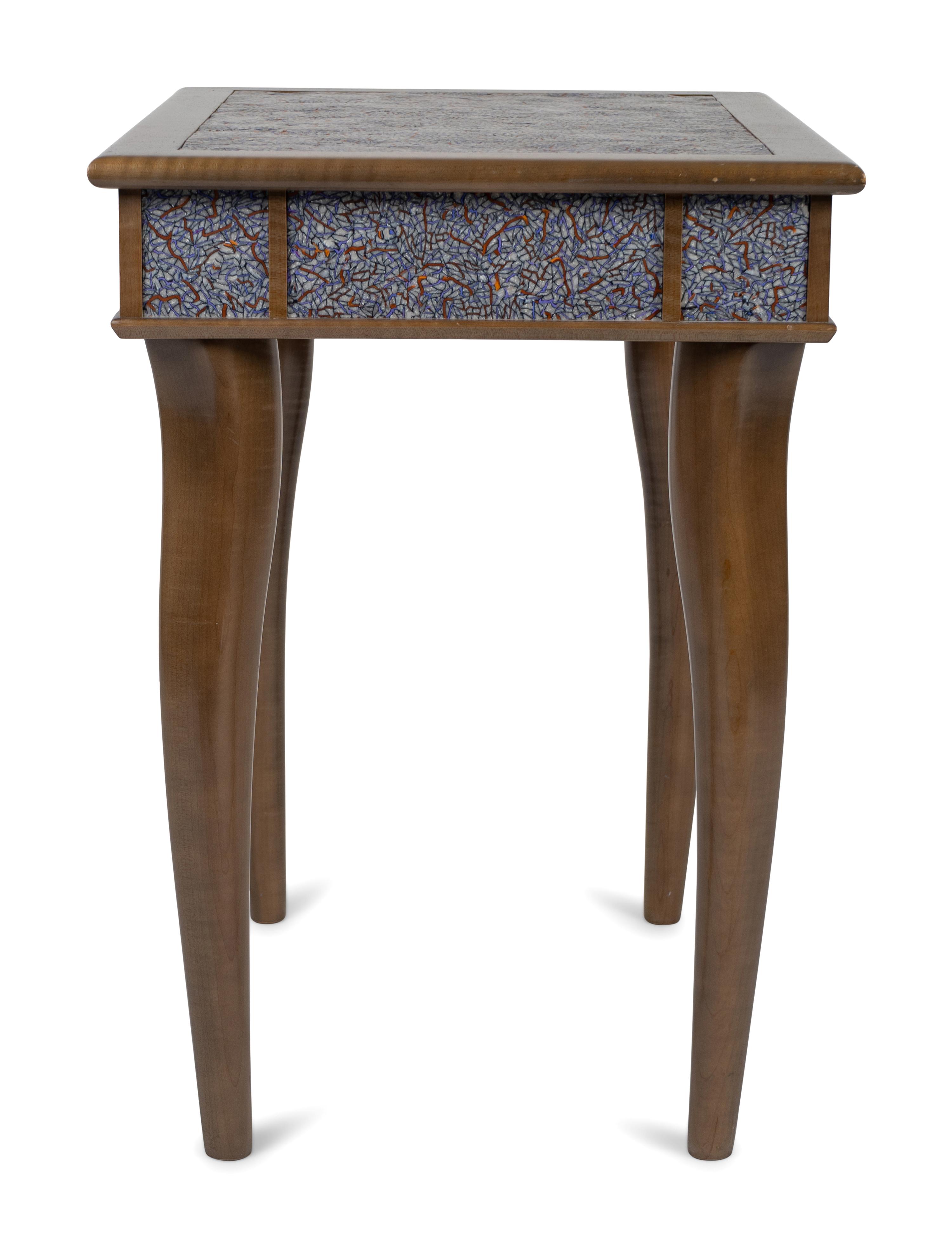A Studio Craft Millefiori Ceramic Inlaid Side Table