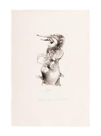MOSER, Barry. 3 original pen & ink with wash and pencil drawings for Eight Wood Engravings on a Theme of Pan. [1980]. Each ca 285 x 195 mm. On watercolor paper. Each signed and captioned in pencil.