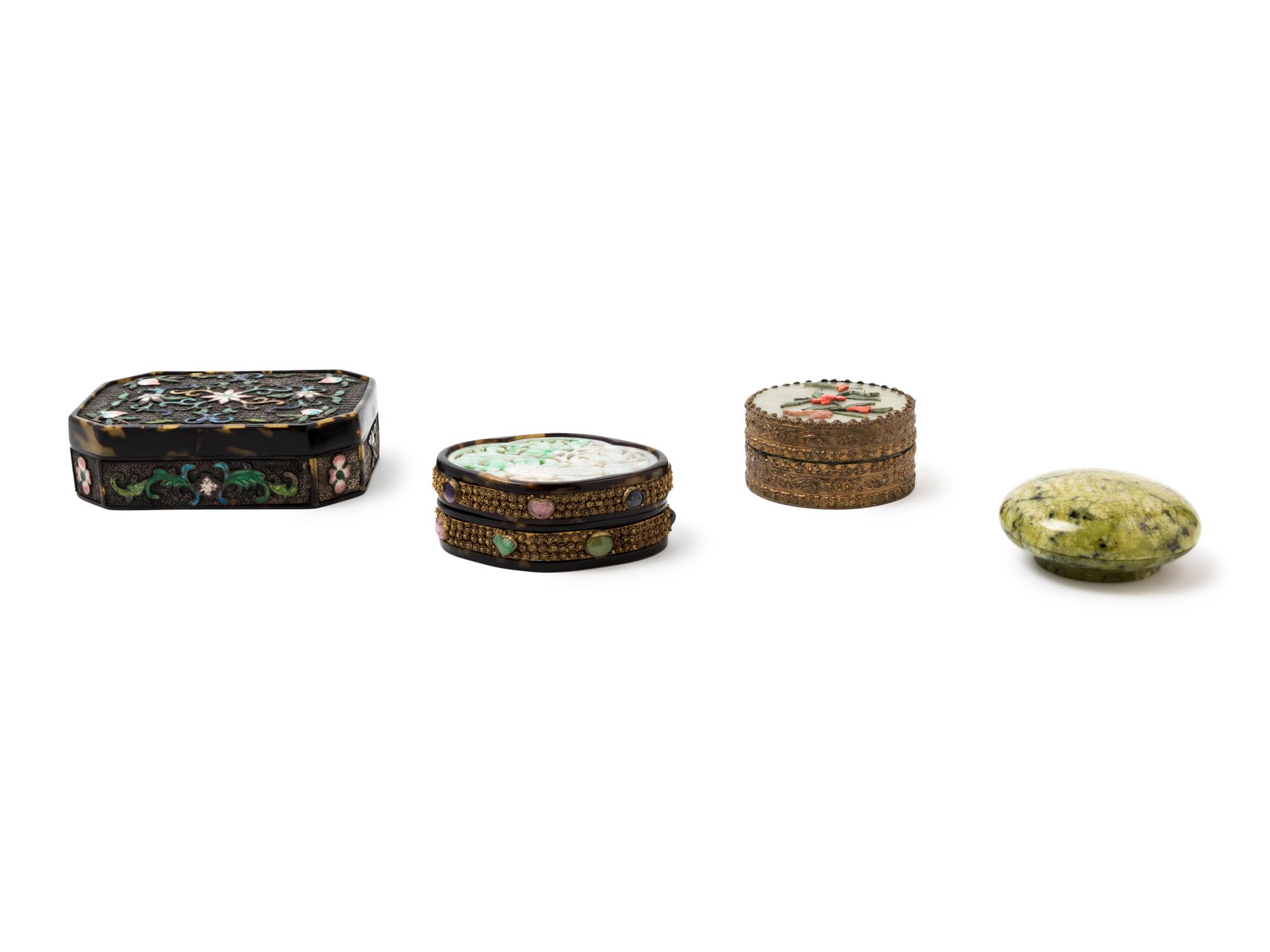 Four Chinese Covered Boxes