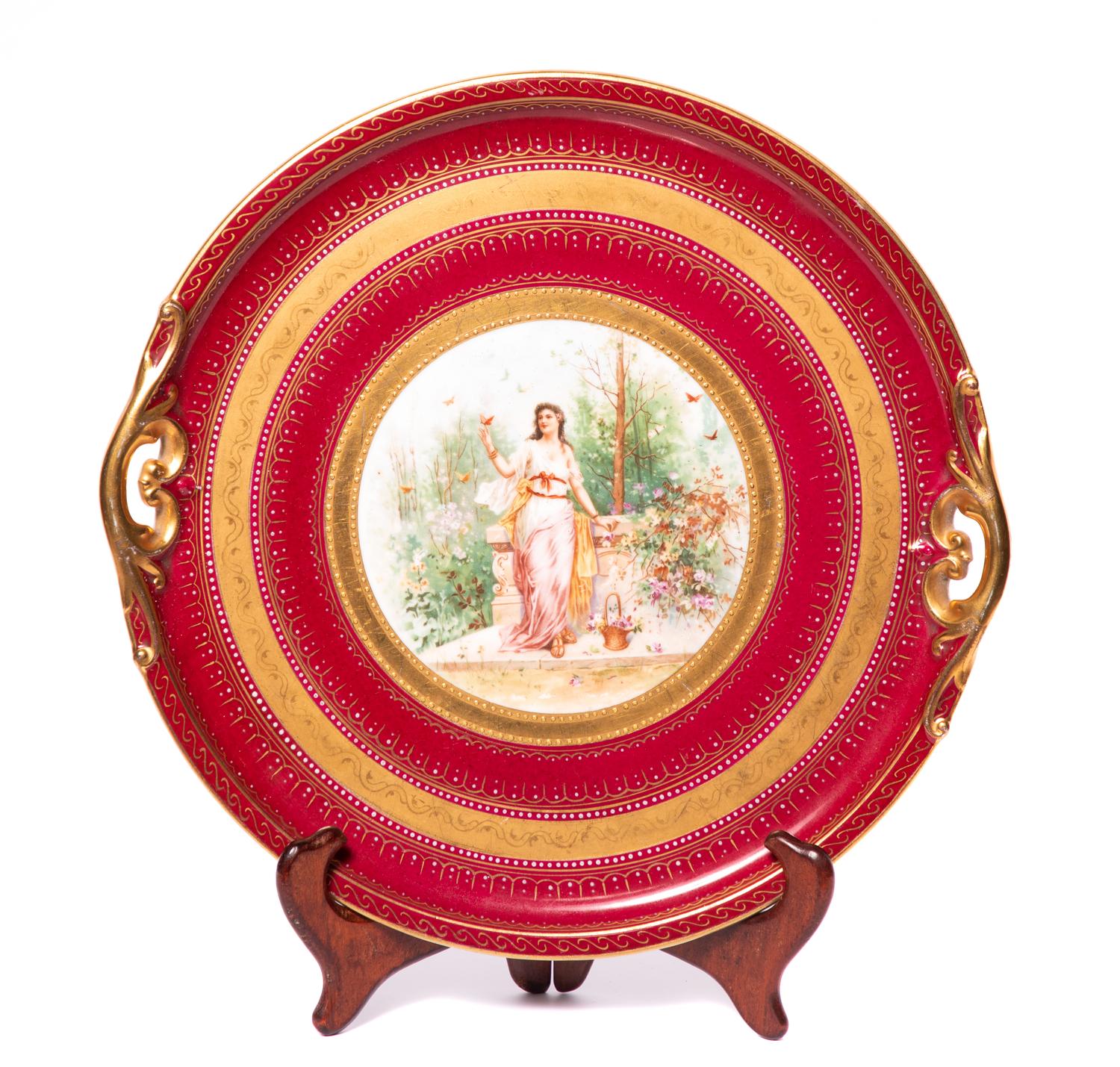 A Royal Vienna Style Porcelain Tray Diameter 12 3/4 inches. — CIRCA 1900