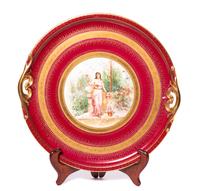 A Royal Vienna Style Porcelain Tray Diameter 12 3/4 inches. — CIRCA 1900