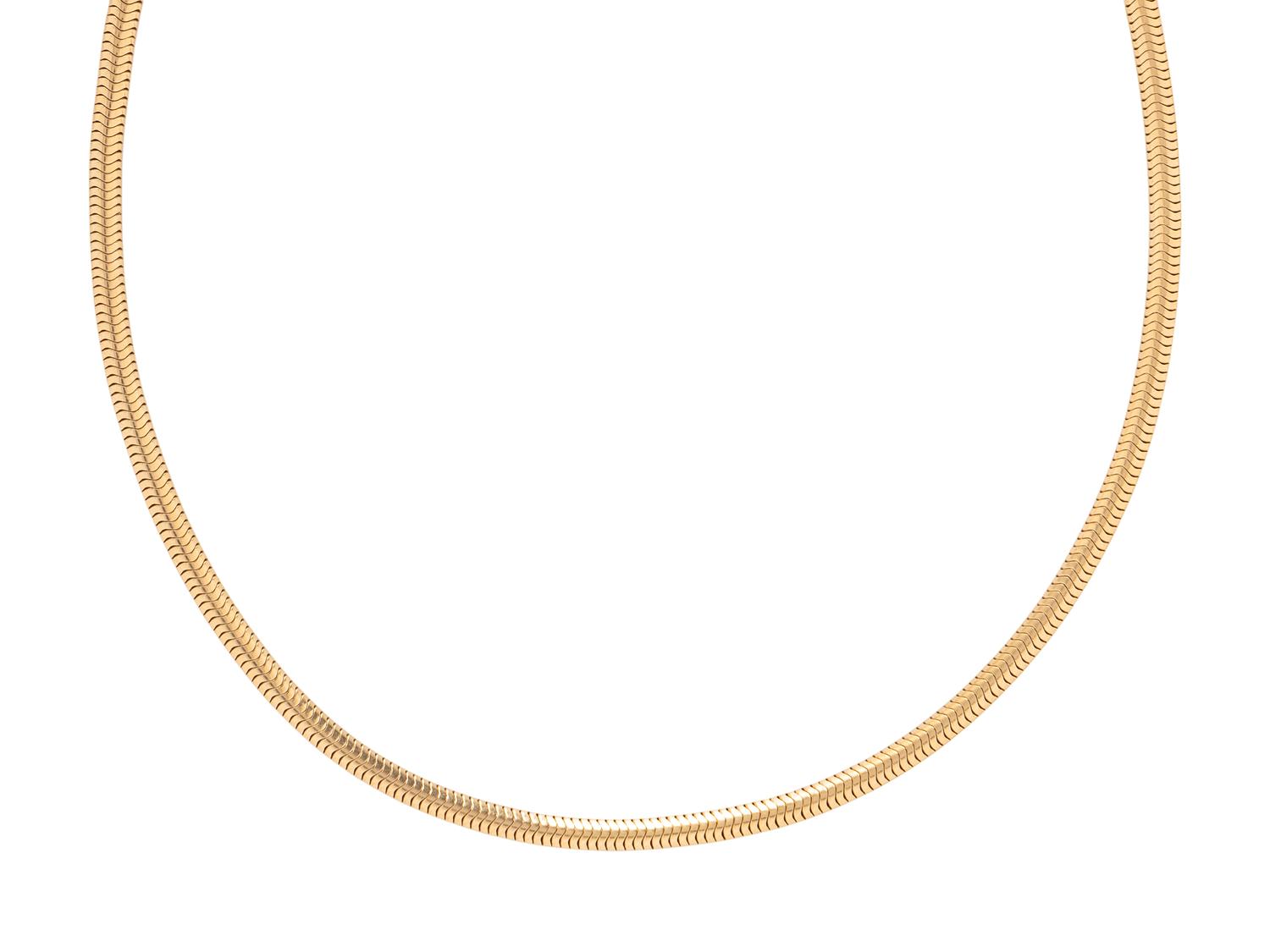 YELLOW GOLD SNAKE CHAIN NECKLACE