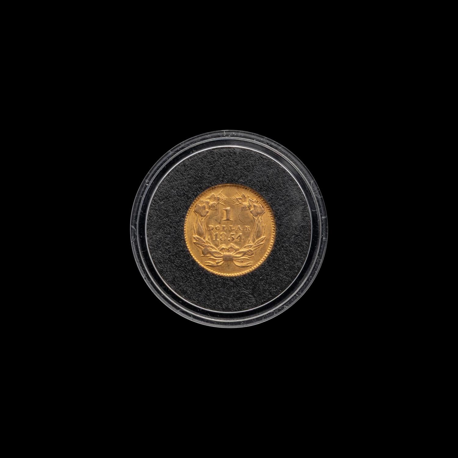 An 1854 Indian Princess $1 Gold Coin