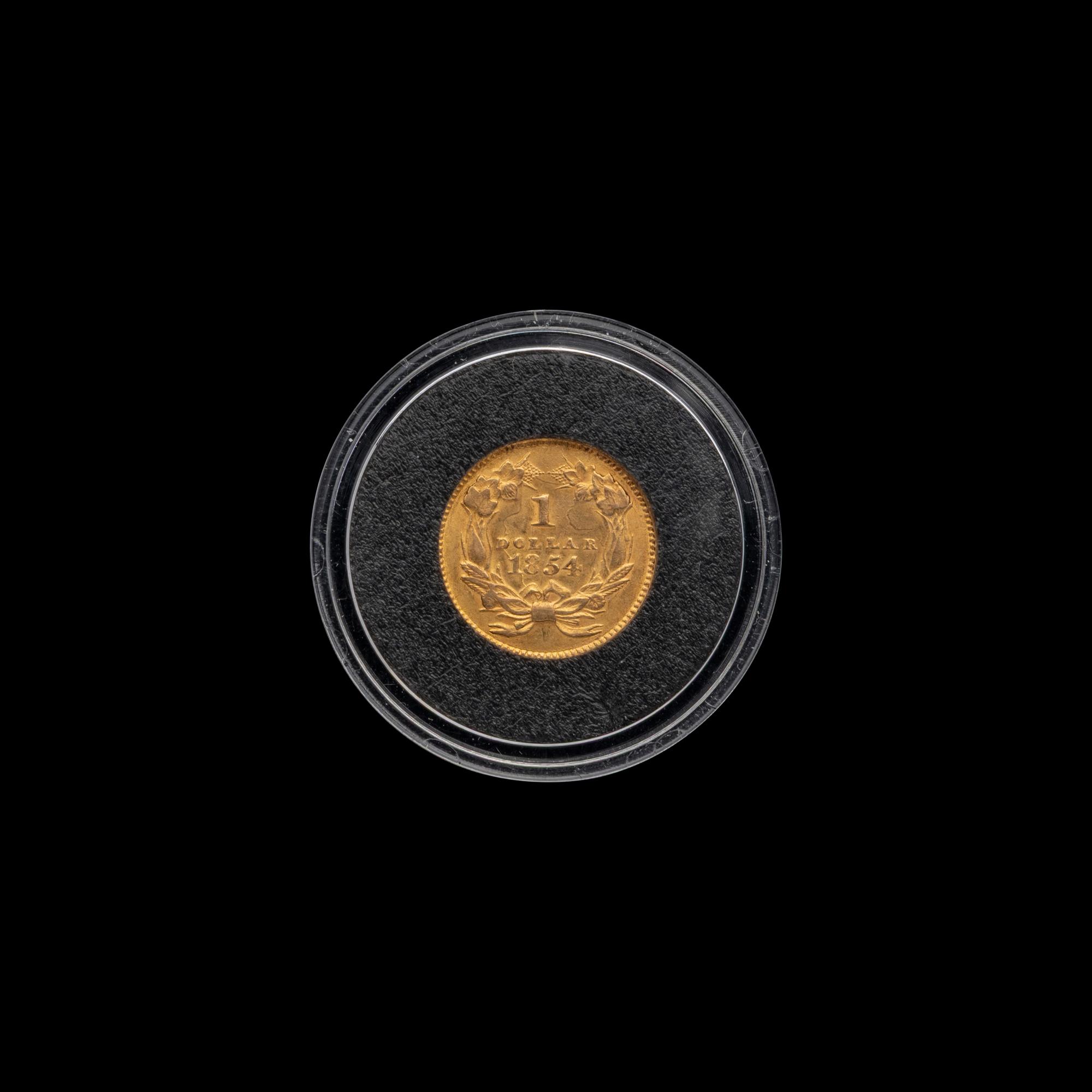An 1854 Indian Princess $1 Gold Coin