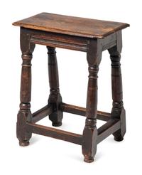 A William and Mary Oak Joint Stool