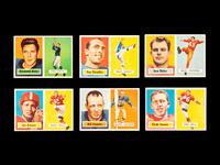 A Group of Six 1957 Topps Football Cards (Including Raymond Berry Rookie),