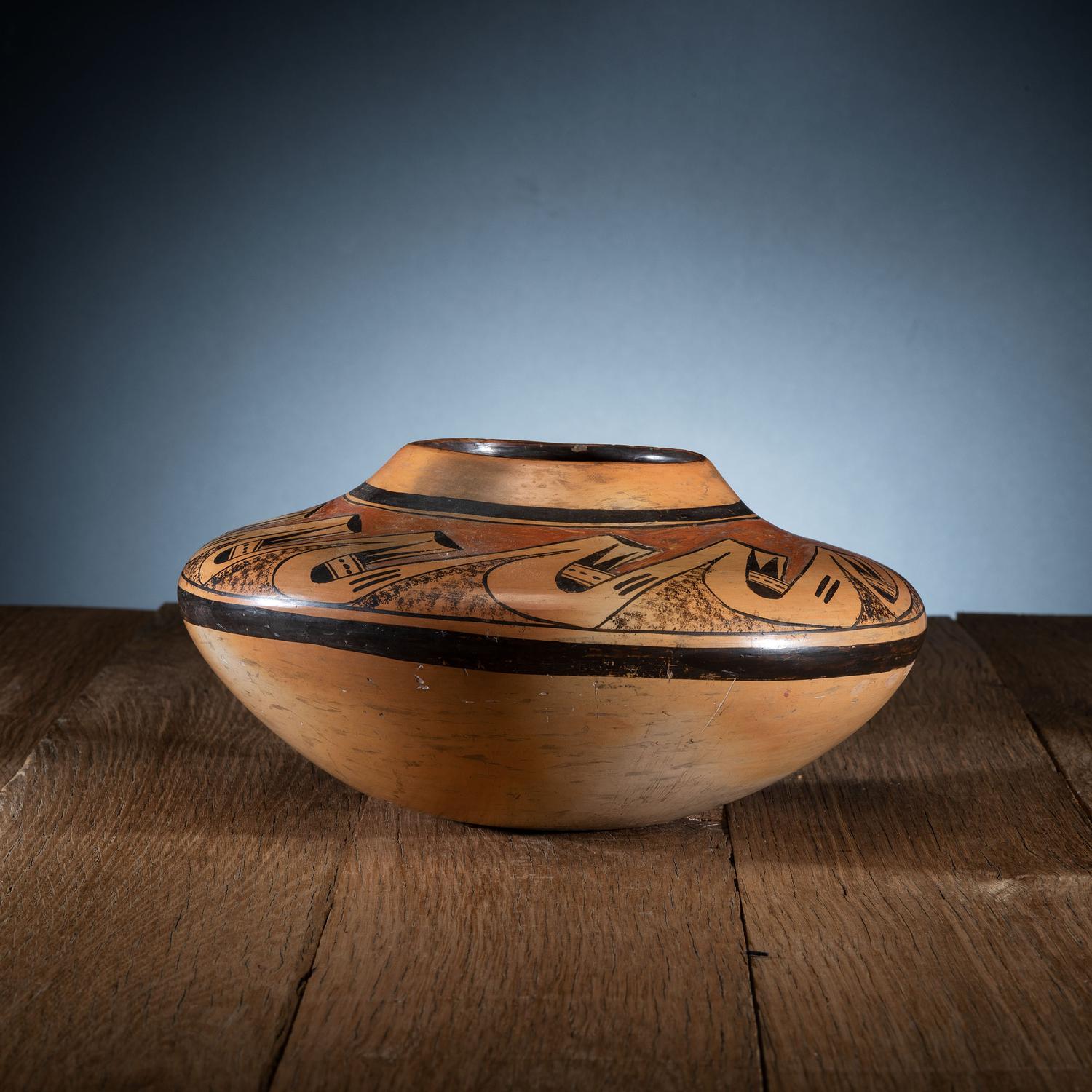 Pottery Jar, with Migration Pattern