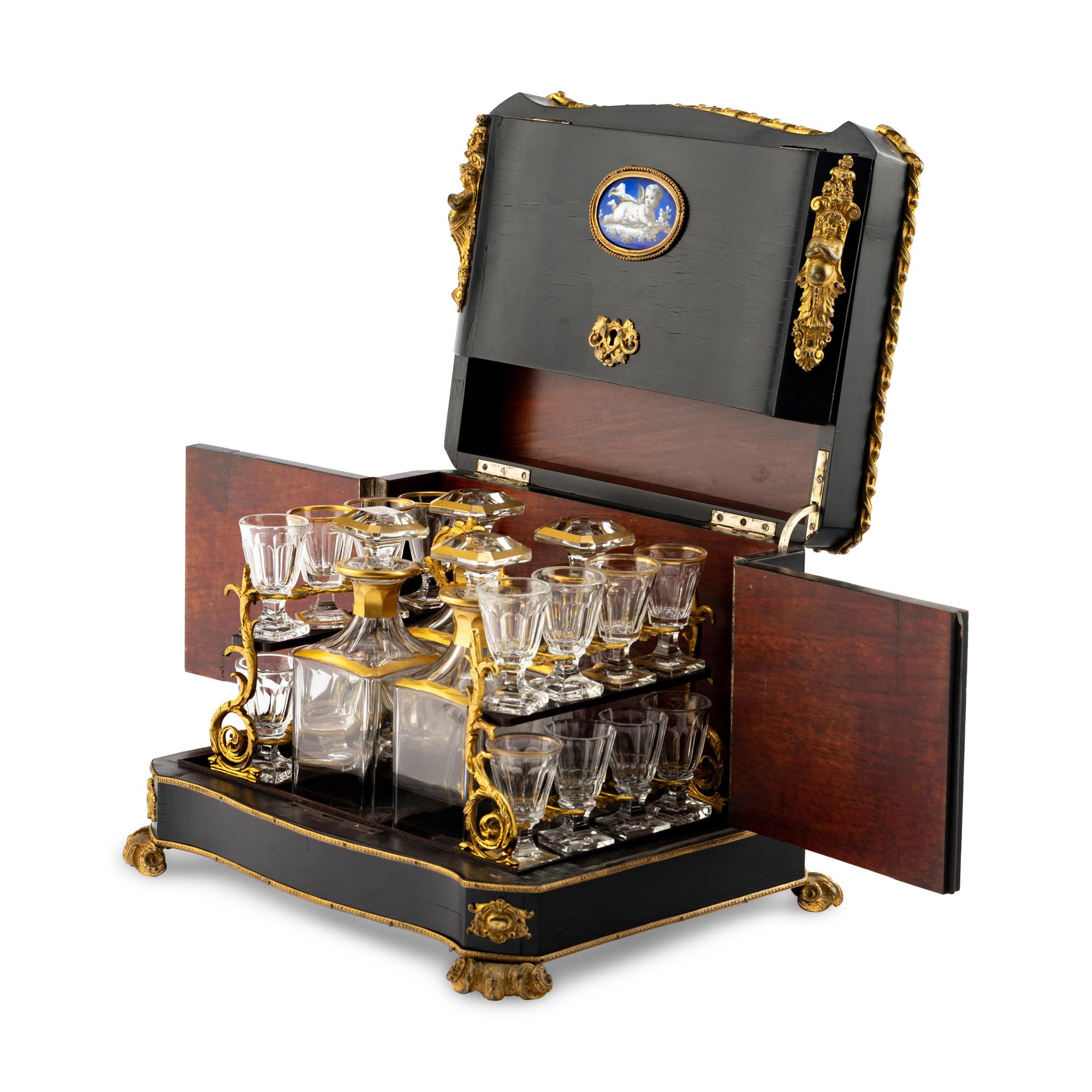 A French Gilt Bronze Mounted Rosewood Cave à Liqueur
