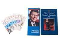 [REAGAN, Ronald (1911-2004)] Inauguration & campaign ephemera, and Christmas cards.