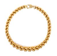 A 14 Karat Yellow Gold Link Necklace, Italian,