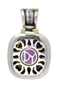 A Sterling Silver, 14 Karat Yellow Gold and Amethyst 'Noblesse' Enhancer/Pendant, David Yurman, 16.50 dwts.