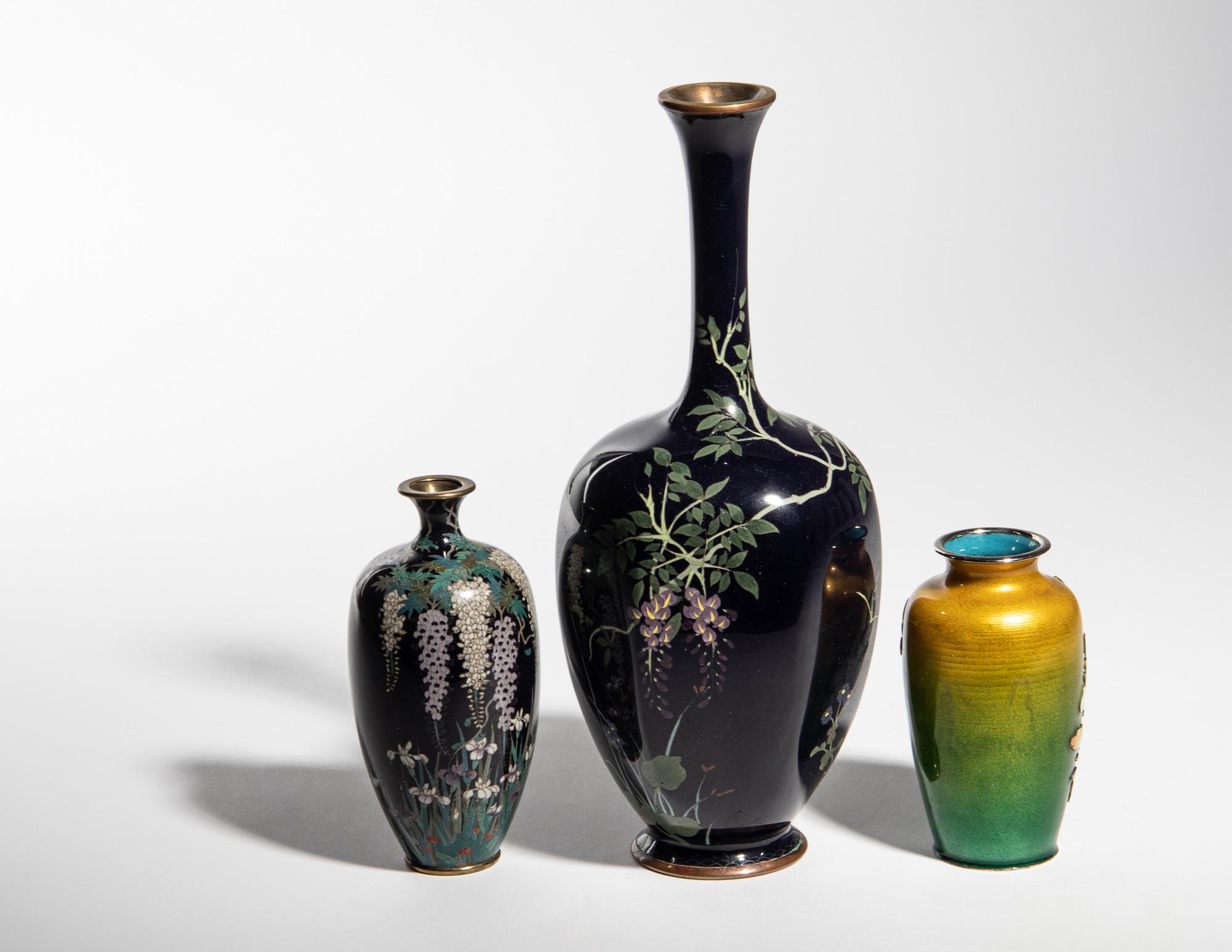 Three Japanese Cloisonné Vases