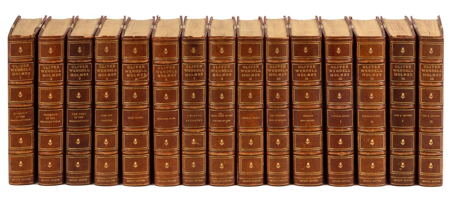 HOLMES, Oliver Wendell (1841-1935). Works . - Life and Letters. Boston and New York: Houghton, Mifflin & Co., 1892, 1896.
