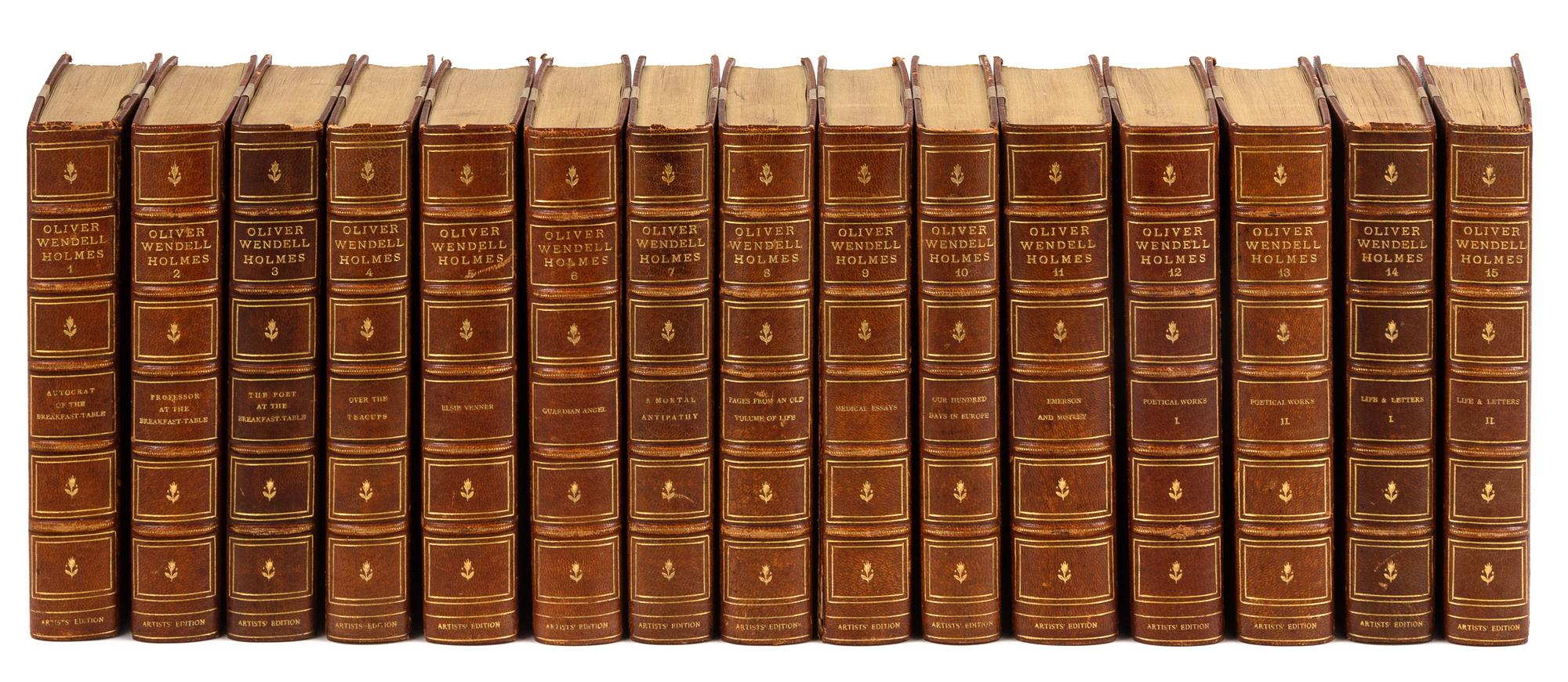 HOLMES, Oliver Wendell (1841-1935). Works . - Life and Letters. Boston and New York: Houghton, Mifflin & Co., 1892, 1896.