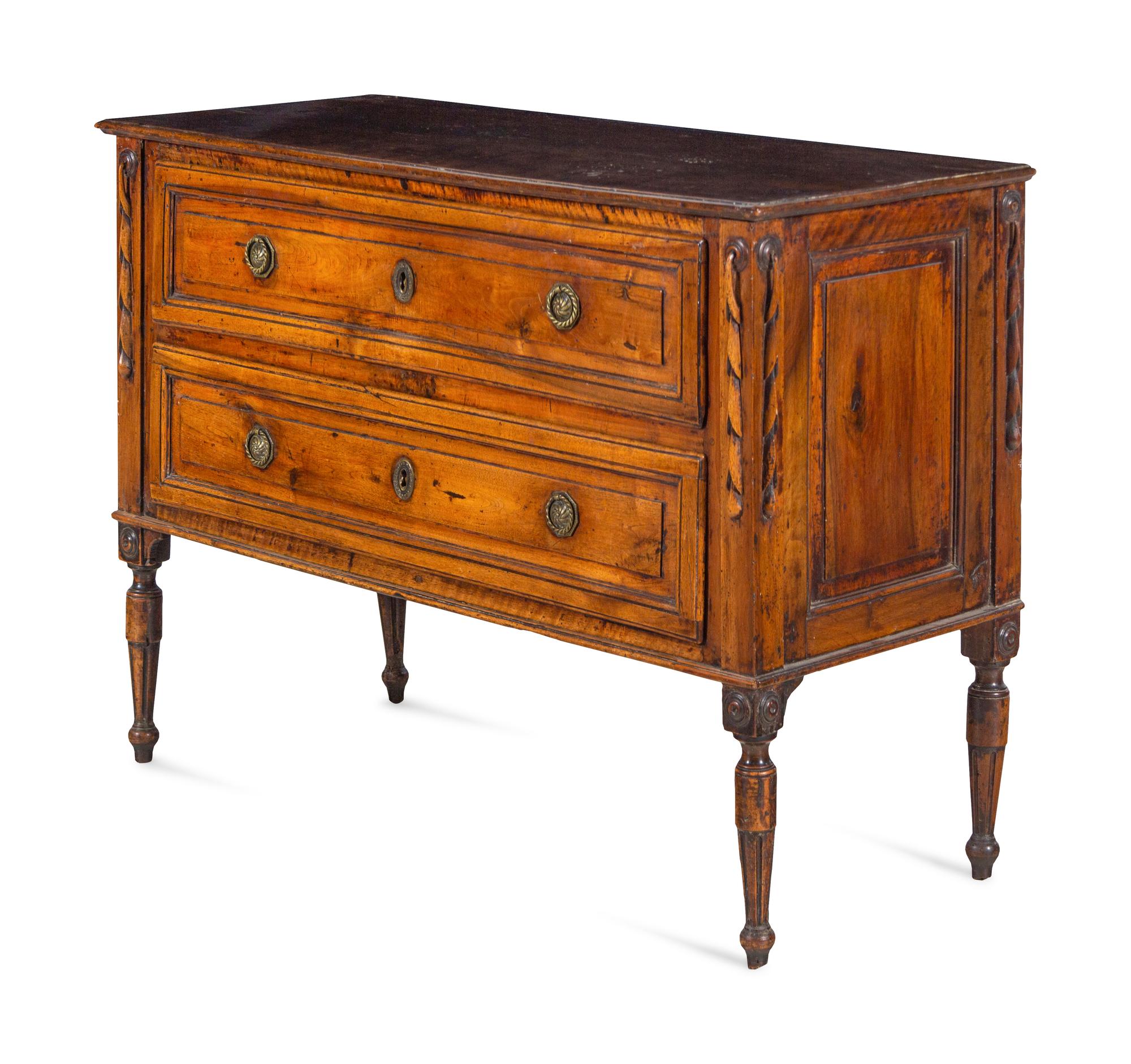 An Italian Provincial Fruitwood Commode