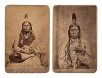 [NATIVE AMERICANS]. GOFF, O.S., photographer. A group of 2 cabinet cards of Chief Gall and Low Dog. Bismarck, Dakota Territory.