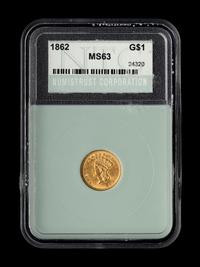 An 1862 Indian Princess $1 Gold Coin