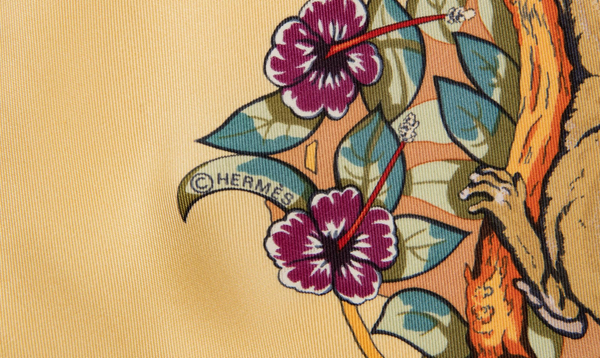 Collection of Six Designer Scarves; Two Hermes, Two YSL, One Dior, One Cartier
