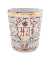 A Set of Six Khodynka Cup of Sorrows Enameled Beakers
