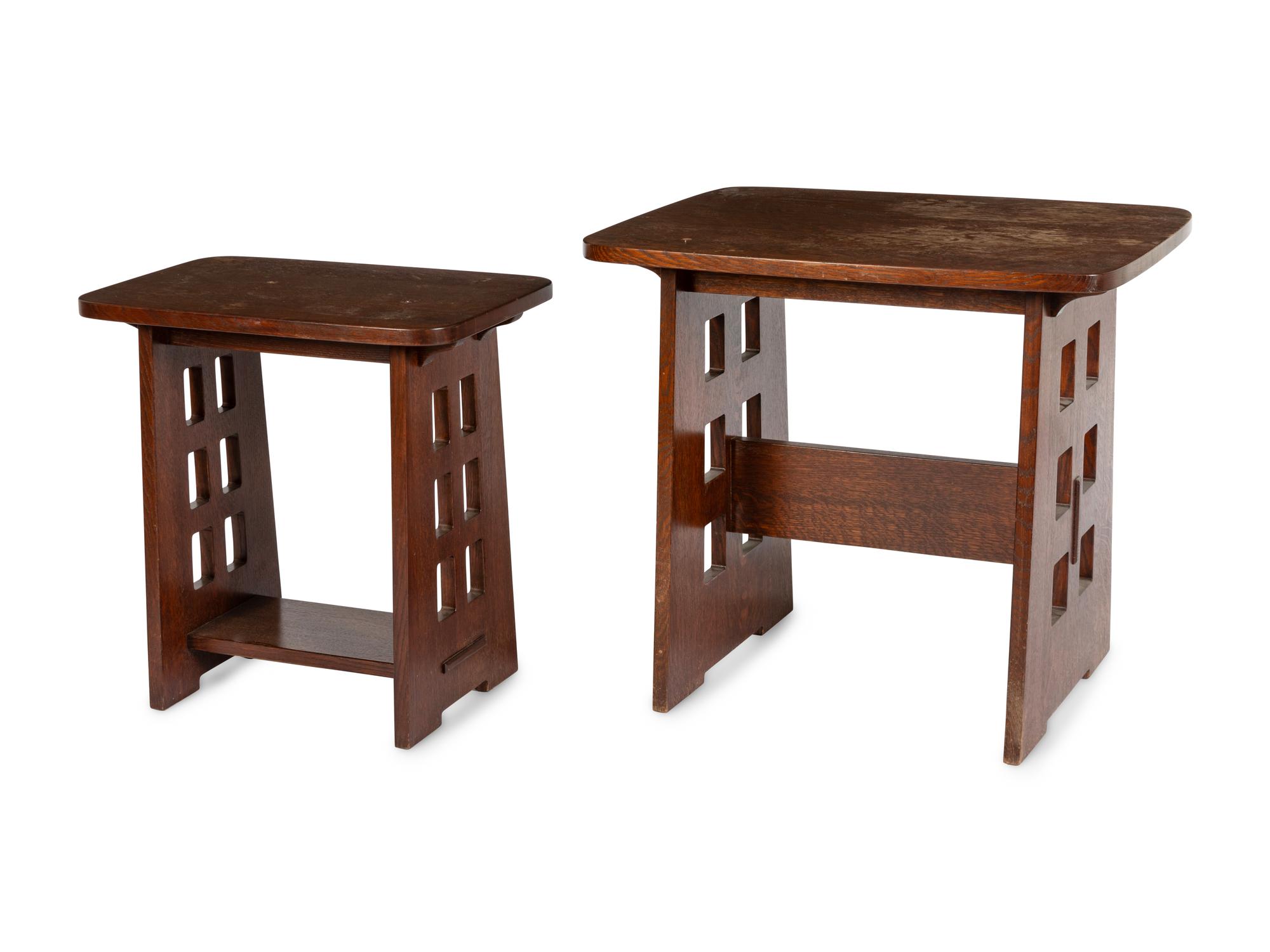 Two Voorhees Craftsman Side Tables