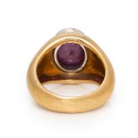 Star Ruby and Yellow Gold Ring