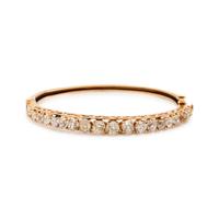 YELLOW GOLD AND DIAMOND BANGLE BRACELET