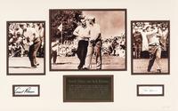 A Group of Arnold Palmer and Jack Nicklaus Displays Featuring Dual Signed Autograph 1962 U.S. Open Presentation