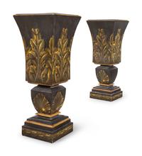 A Pair of Italian Painted Pedestals