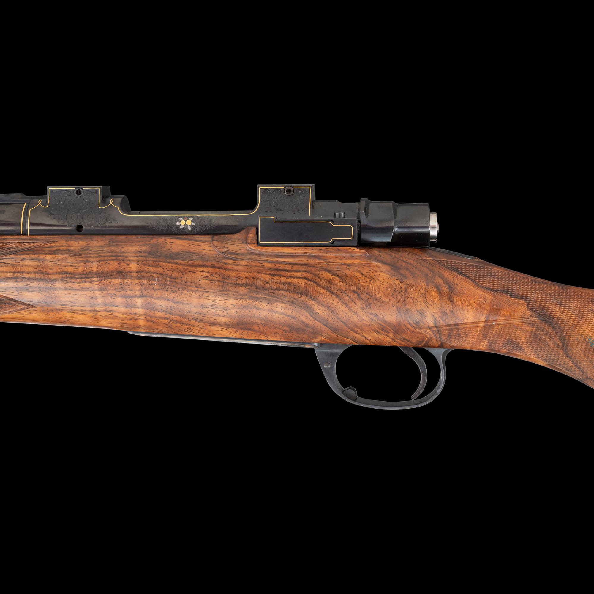 *Full Custom Stephen Heilmann Double Square Bridge Mauser 98 Rifle Engraved by R. Evans with D. Hensley Stock