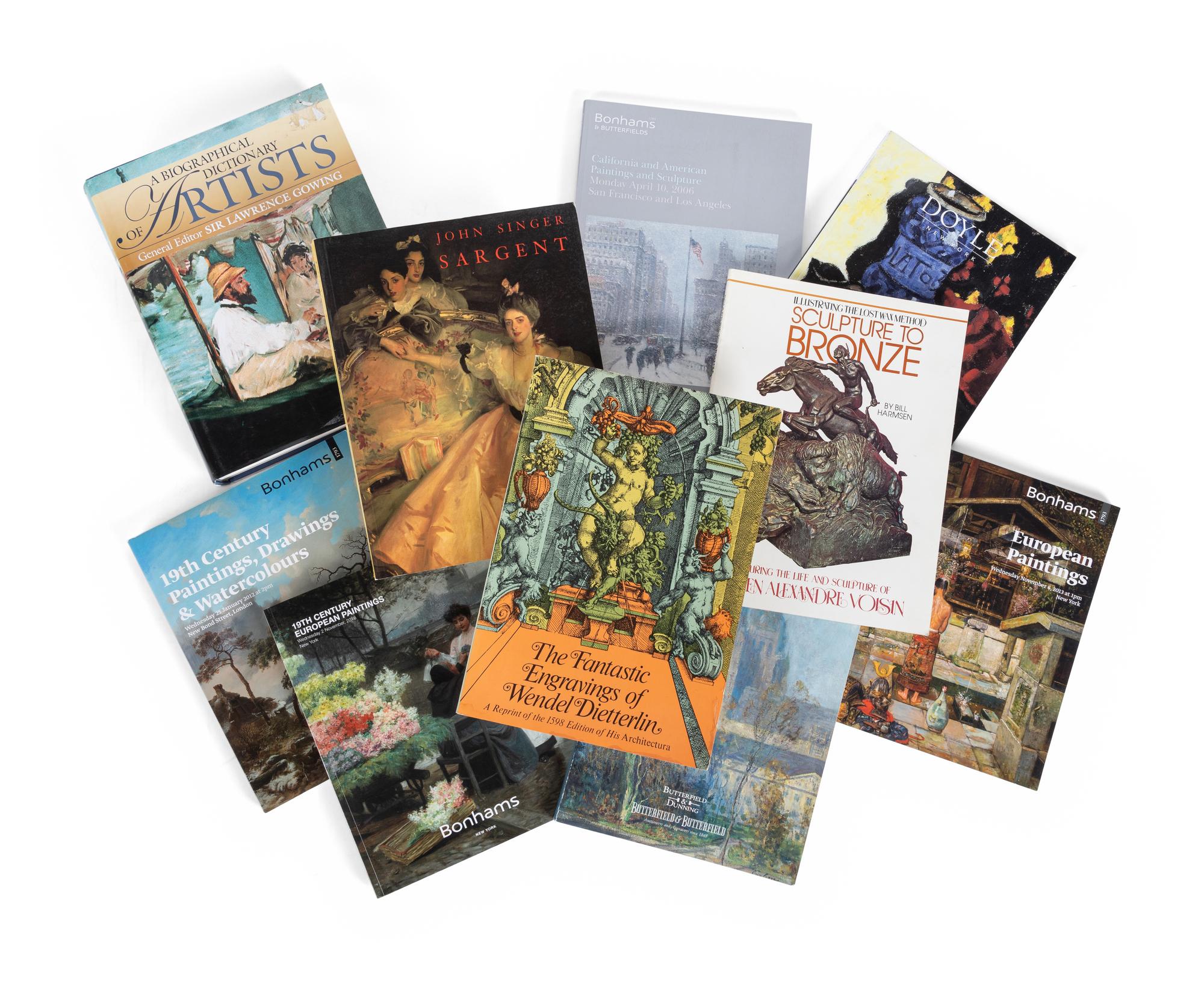 [19TH CENTURY EUROPEAN & AMERICANA ART] A Group of Reference Works and Auction Catalogues about 19th Century European and American Art