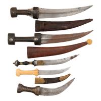 Lot of 5 Indo-Persian Jambiya Daggers