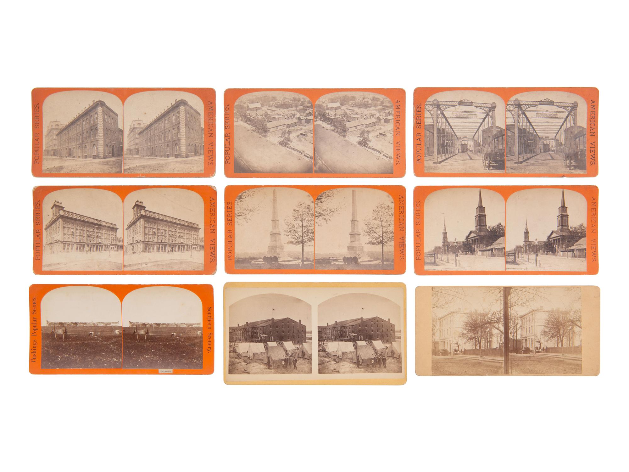 [CIVIL WAR]. A group of 35 stereoviews featuring sites and scenes around Richmond, VA and Atlanta, GA.