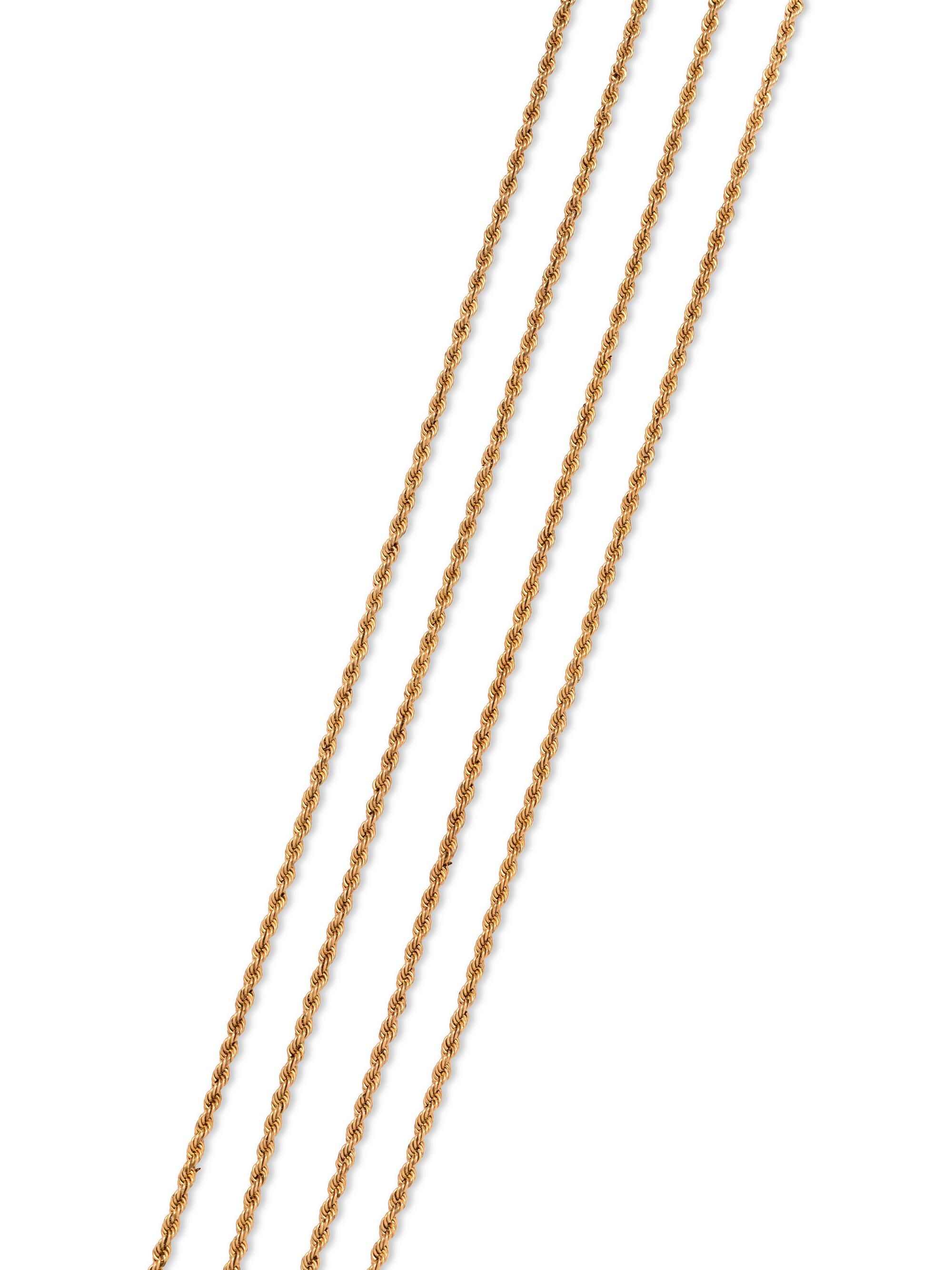 COLLECTION OF YELLOW GOLD CHAIN NECKLACES