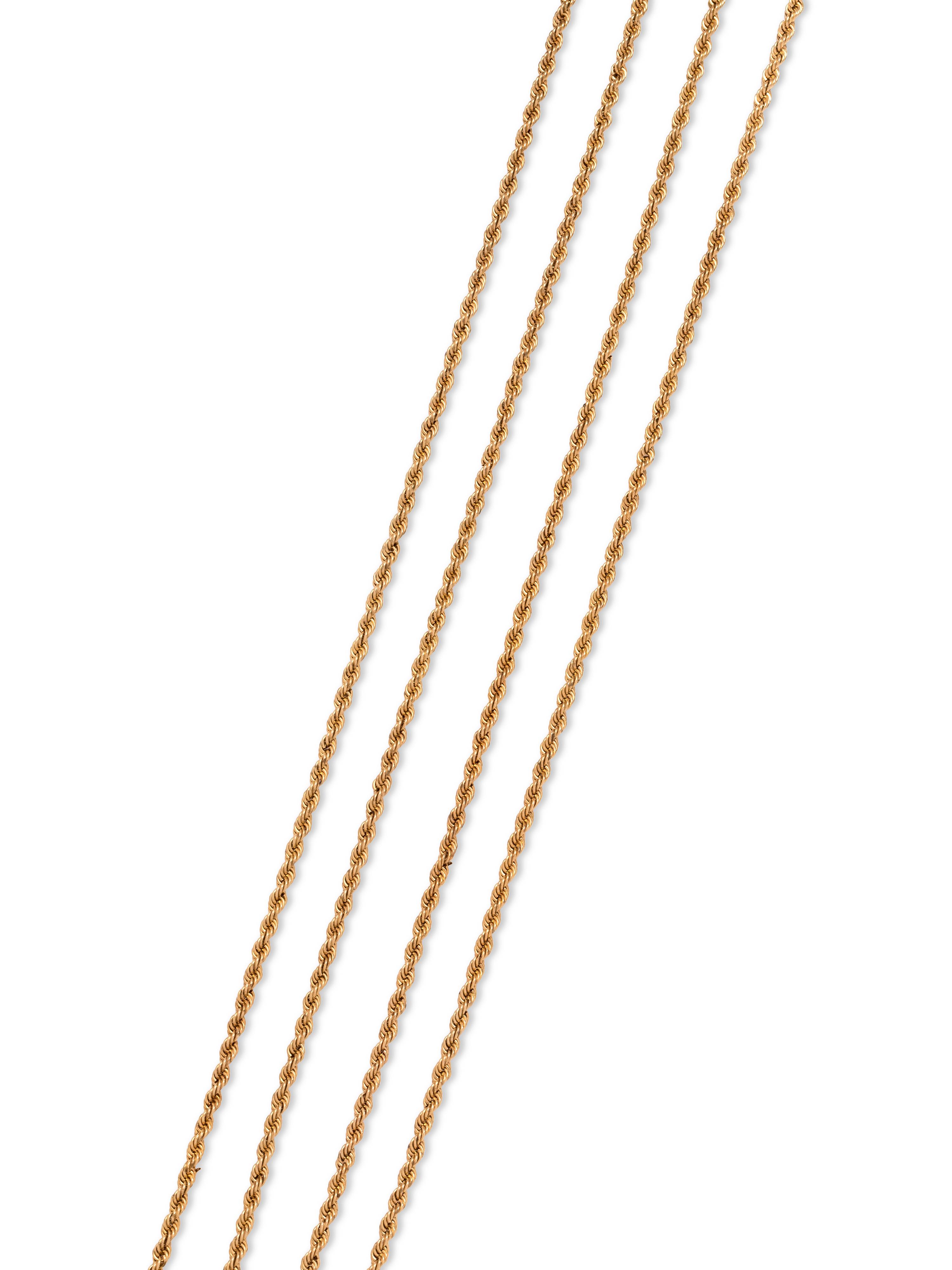 COLLECTION OF YELLOW GOLD CHAIN NECKLACES