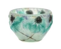 A Gabriel Argy-Rousseau Anemones Pate de Verre Bowl Height 3 x diameter 4 1/2 inches.
